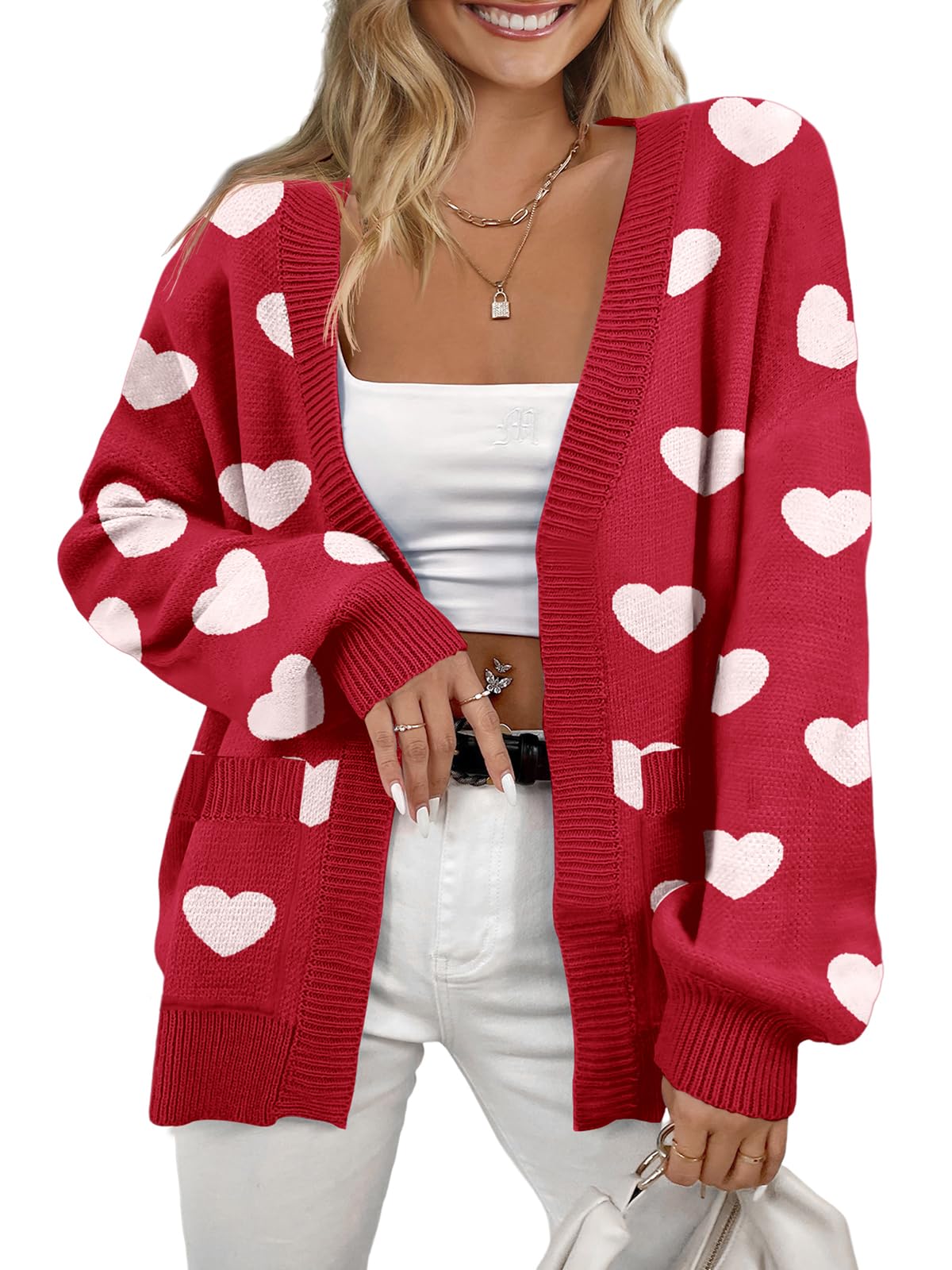 Women's Soft Lightweight Knit Cardigan with Pockets - Long Sleeve Open Front Casual Sweater | Perfect for Office, Travel & Cozy Home Wear