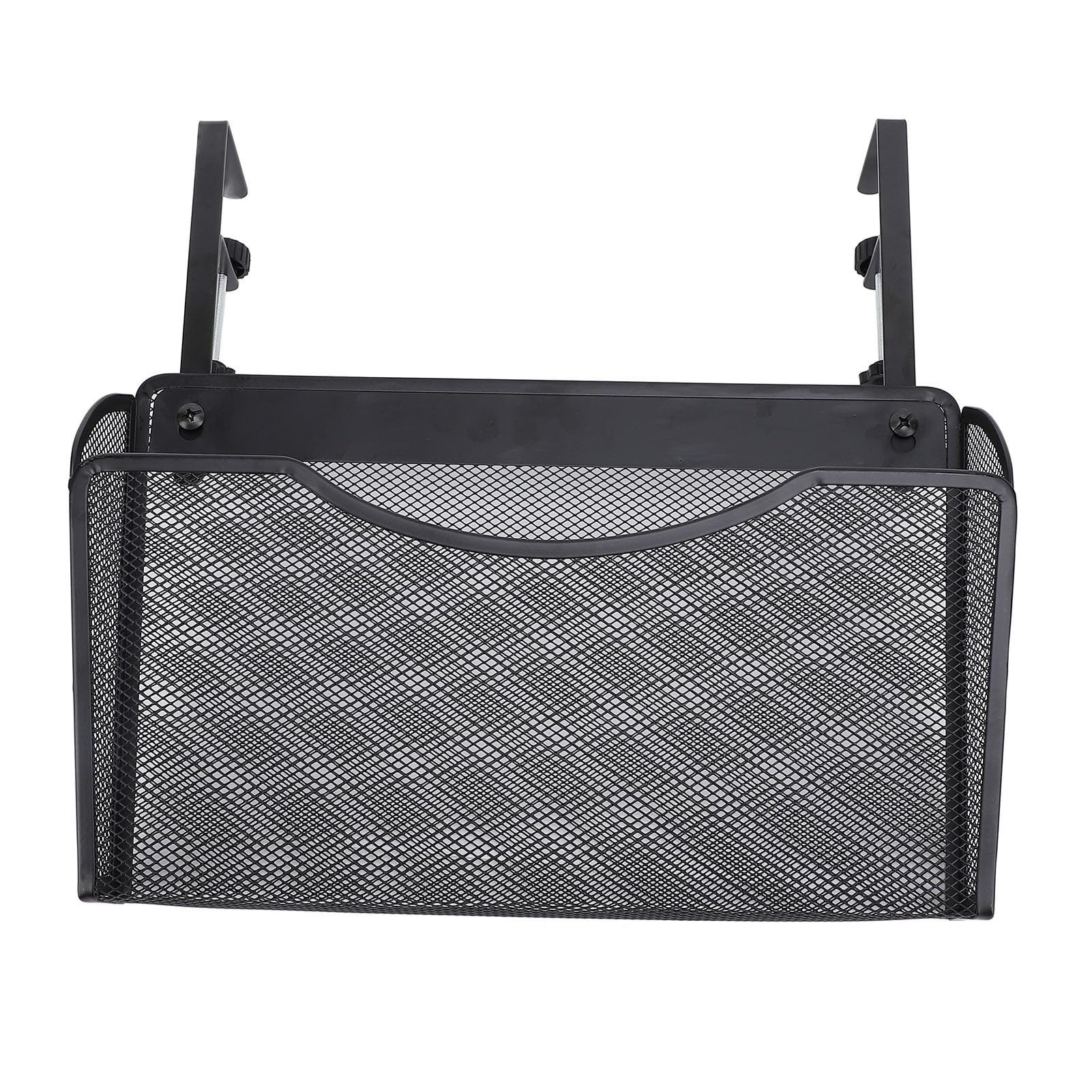 1Pcs Hanging Desk Organizer - Carbon Steel Under Desk Storage Holder with Adjustable Compartments for Office & Home Workspace Organization - Perfect for Storing Files, Stationery, and Office Supplies