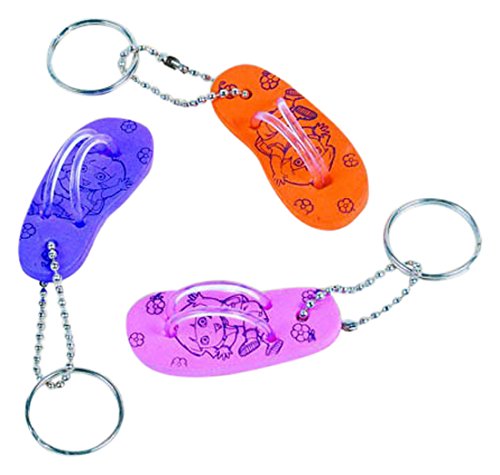Dora the Explorer Flip Flop Keychain - Cute Cartoon Character Keyring for Kids & Adults - Perfect for Beach Parties, Summer Events & Gifts