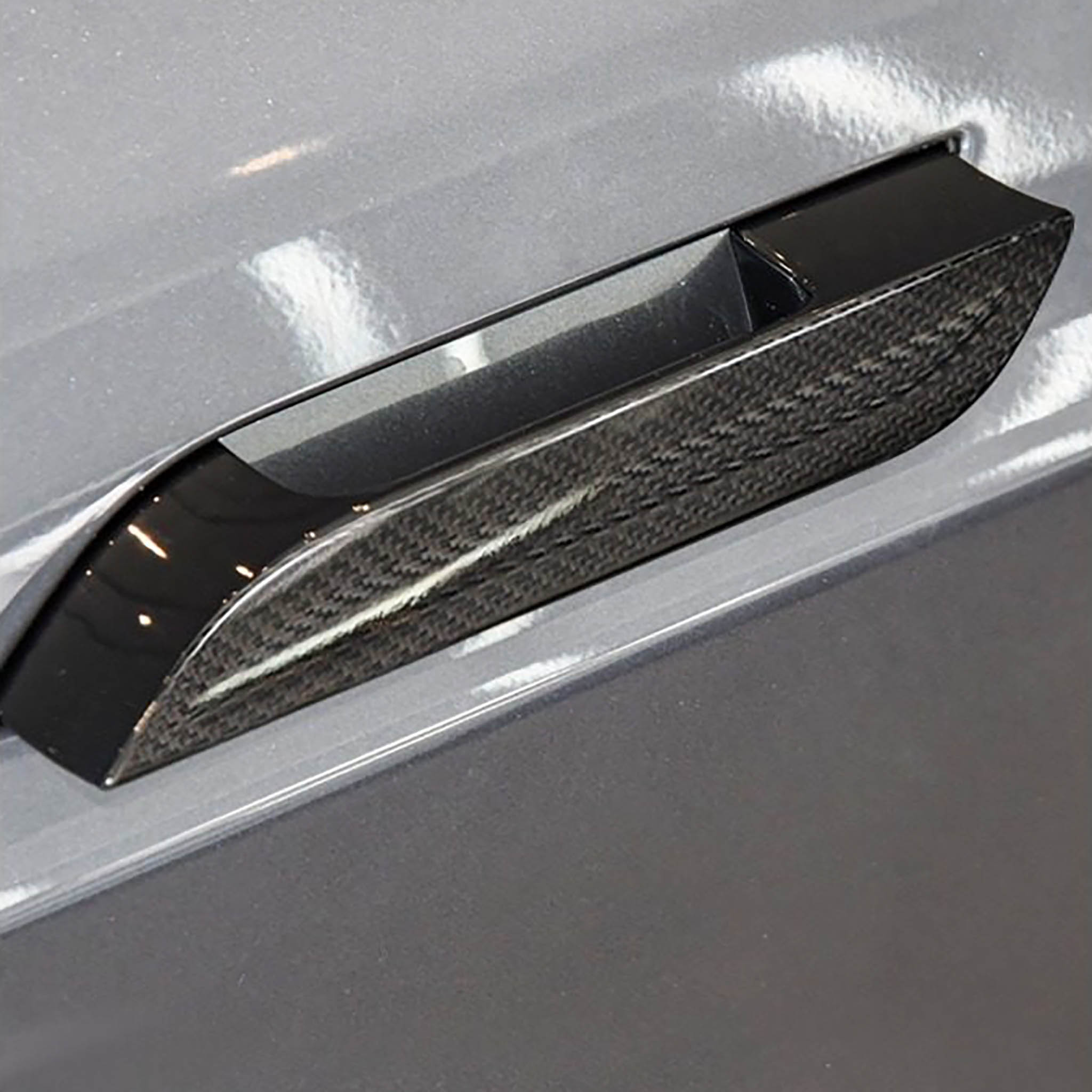 Premium Carbon Fiber Door Handle Covers for Tesla Model S – Lightweight & Durable Exterior Accessories – Perfect for Car Enthusiasts & Luxury Vehicle Upgrades