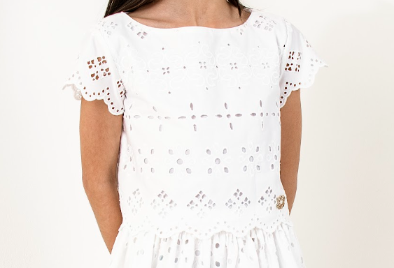 ELIE SAAB SAN GALLO TOP Women's Blouse (Size 12 18A) - Elegant Casual & Evening Wear for Parties & Special Occasions