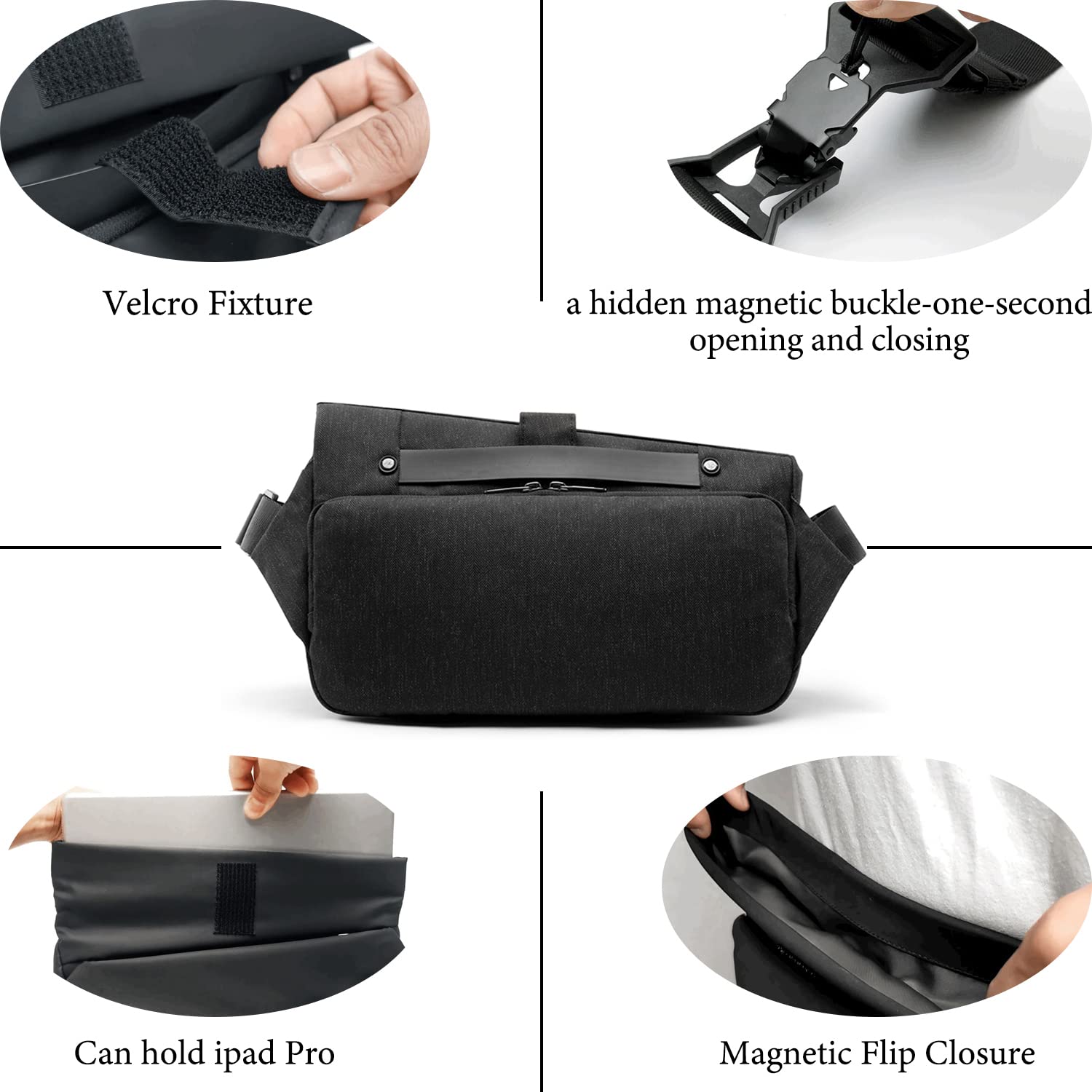 NIID R1+F4 Sling Bag for Men - Waterproof Crossbody Shoulder Backpack, Stylish Chest Bag with Multiple Pockets - Perfect for Travel, Gym, Hiking & Everyday Use