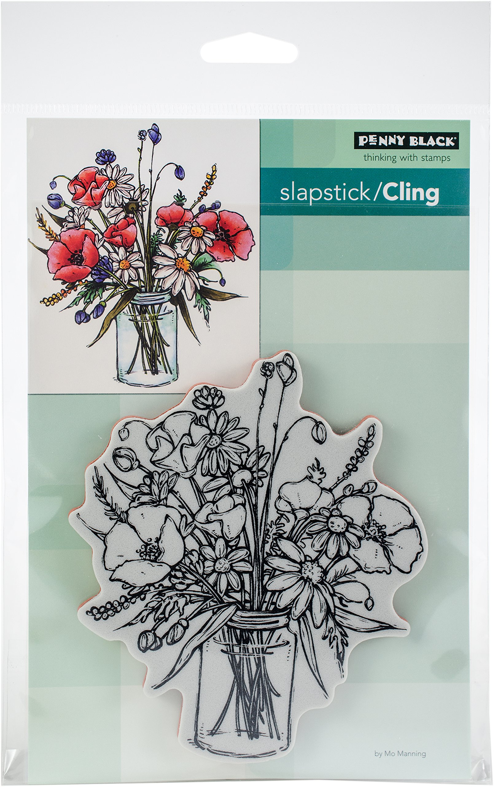 Penny Black 40-605 Multicolor Garden Vase Cling Stamps - Perfect for Scrapbooking, Card Making & DIY Craft Projects