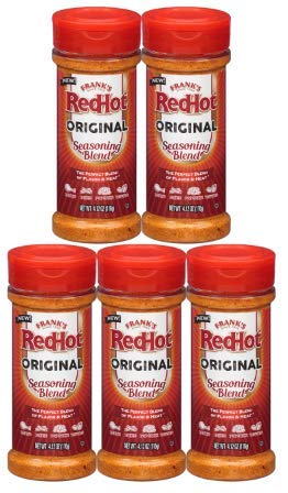Frank's RedHot Original Cayenne Pepper Hot Sauce Powder - 4.12 oz (Pack of 5) | Spicy Seasoning Blend for Wings, Popcorn, Fries & More | Perfect for Cooking, Grilling & Snacks