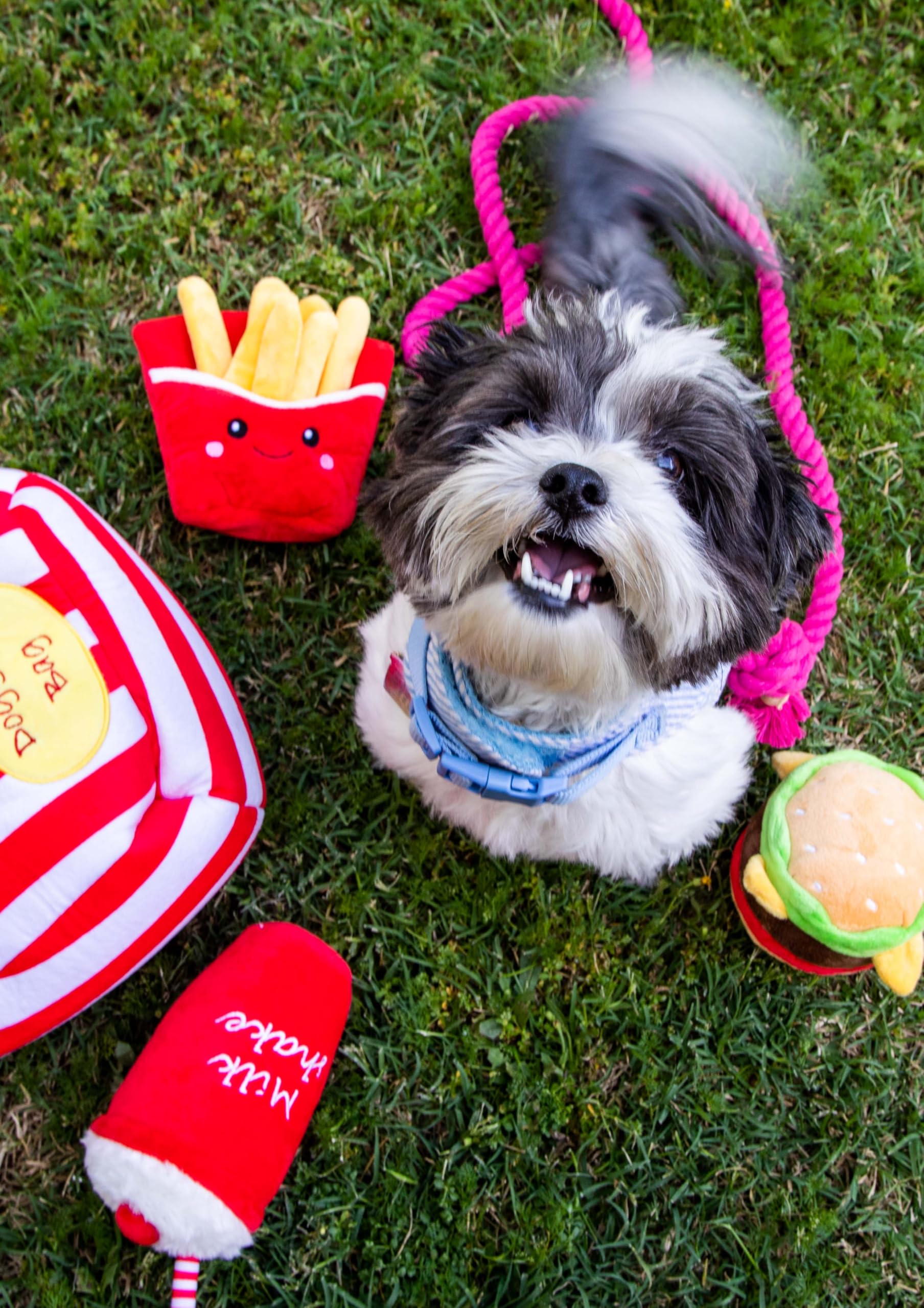 Squeaky Plush Dog Toy - French Fries Design, Fun Chew Toy for Small & Large Dogs - Perfect for Playtime, Training & Stress Relief