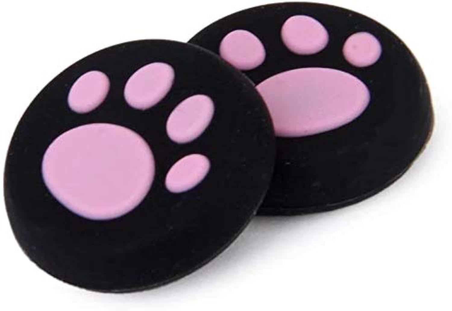 2PCS Analog Stick Thumb Grips for PS5/PS4/PS3/Xbox One/360/Switch Pro/Wii U Controllers - Non-Slip Paw Design (Pink) - Improve Gaming Comfort & Grip for Long Play Sessions