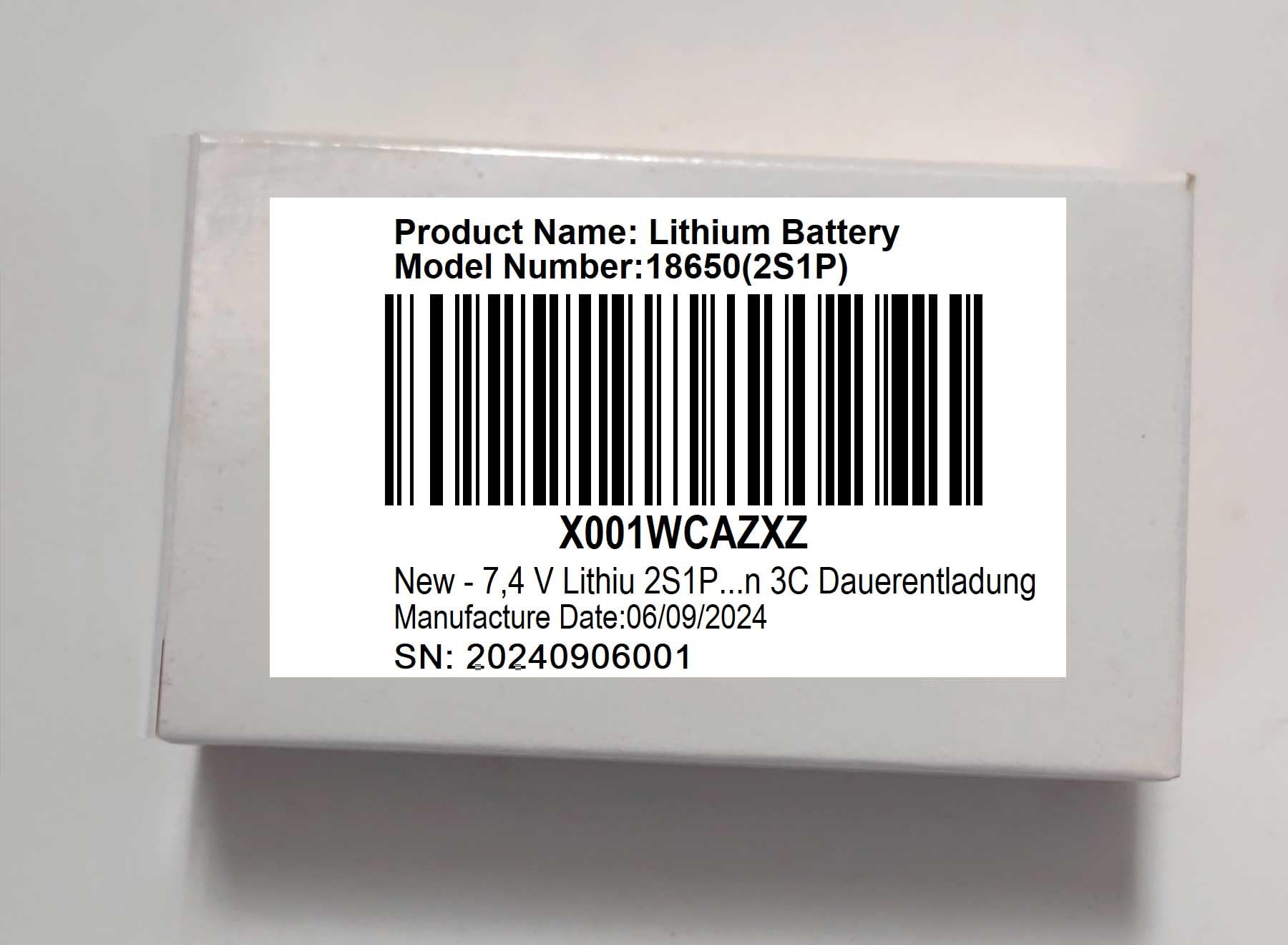 AOLIKES 7.4V 2600mAh Rechargeable Li-ion Battery Pack with XH2.54-2 Pin Plug - 18650 2S1P DIY Battery for RC Cars, Drones, and Power Tools | 3C Continuous Discharge Support