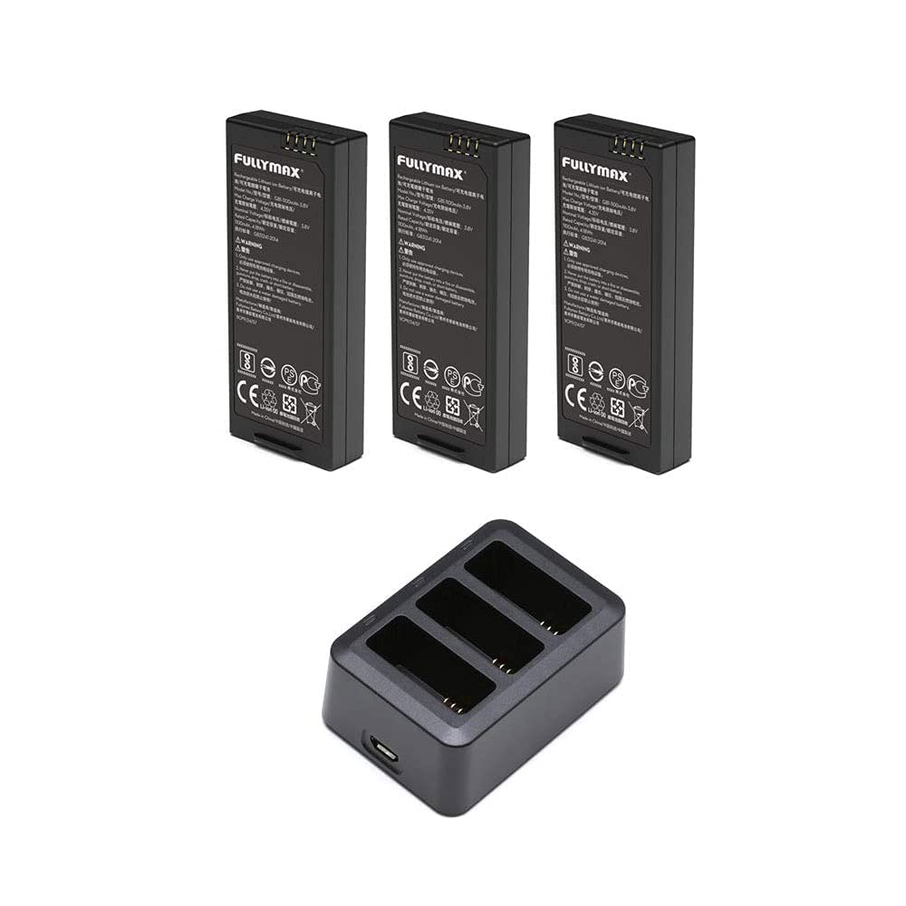 DJI Ryze Tello Drone Intelligent Flight Battery & Charging Hub Bundle with 3 Batteries - Extended Flight Time for Aerial Photography, Travel Adventures and STEM Education