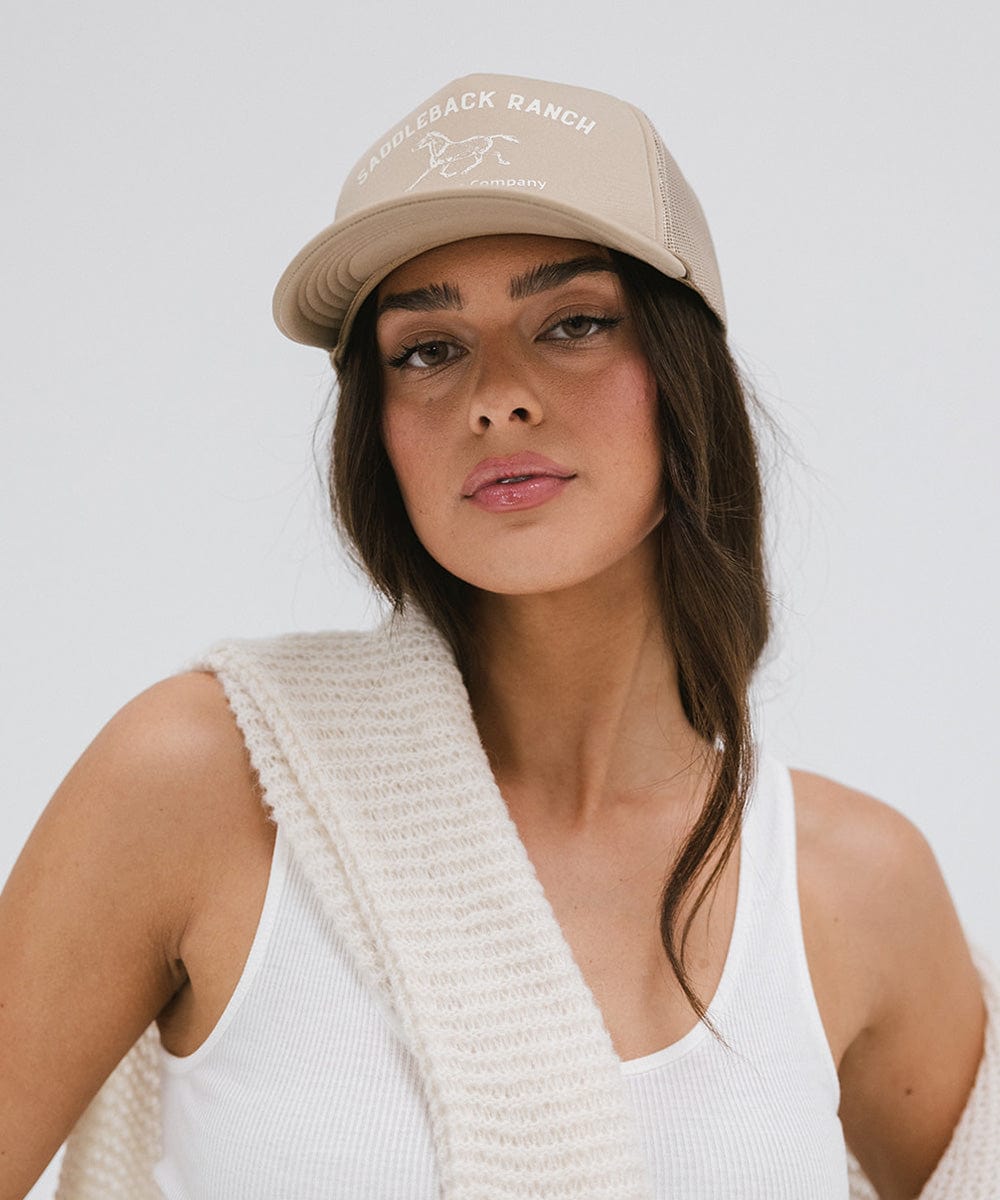 Premium Saddleback Ranch Trucker Hat - Durable Mesh Back & Adjustable Fit - Perfect for Outdoor Adventures, Rodeos & Country Lifestyle