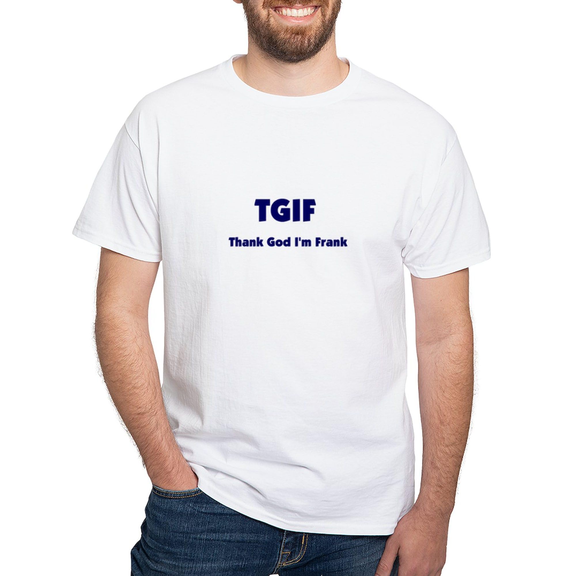 TGIF2 Ash Grey Men's T-Shirt - 100% Cotton Classic Graphic White Tee for Casual Wear & Weekend Outfits