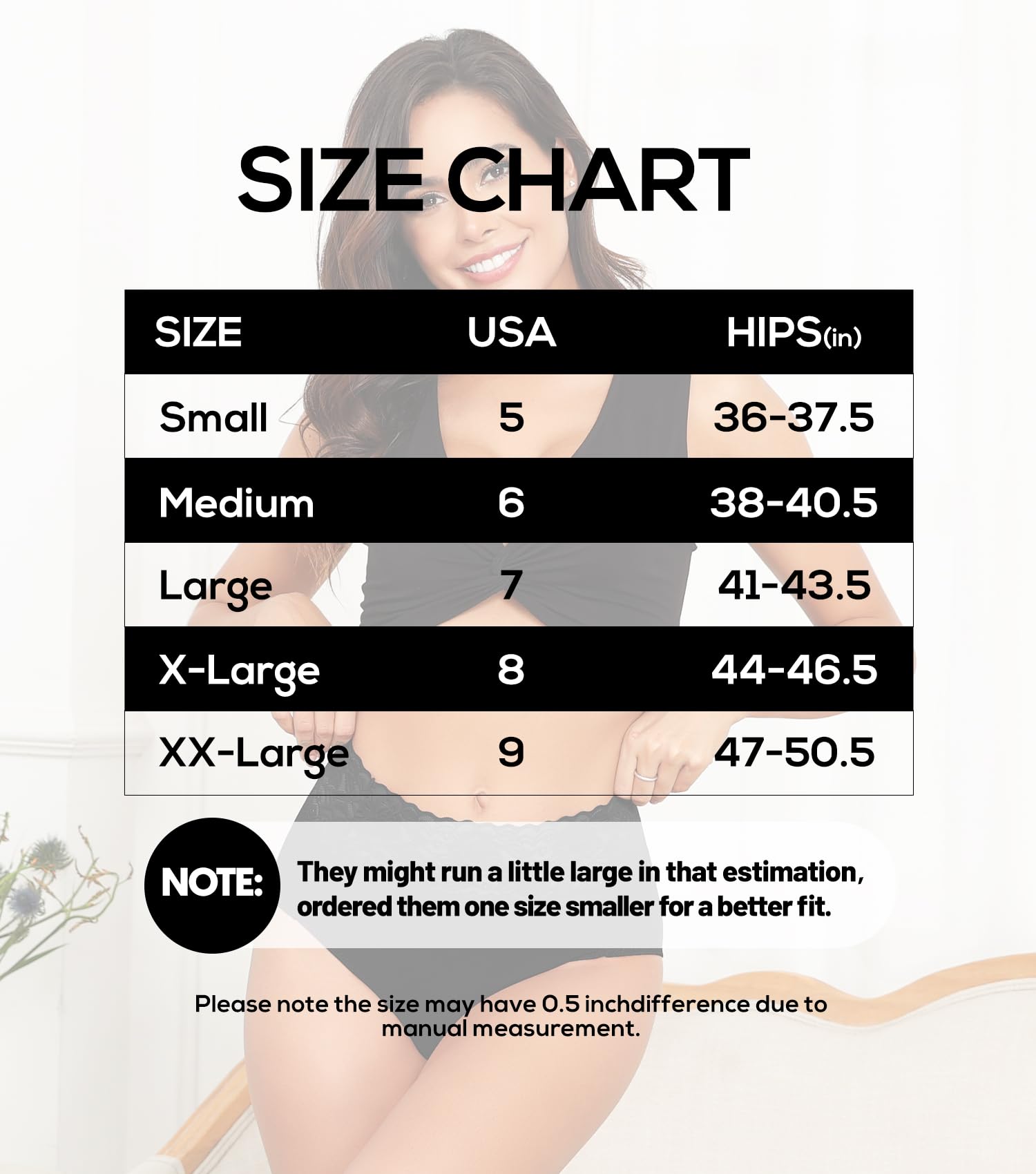 Wealurre Women's Cotton Bikini Panties - High Waisted Lace Hipster Stretch Underwear Briefs - 5 Pack Soft Comfortable Ladies Underwear for Everyday Wear & Special Occasions