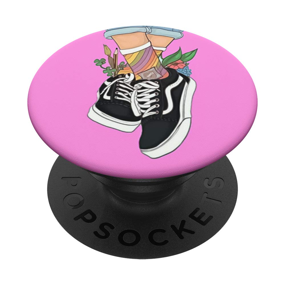 Feets PopSockets Phone Stand Holder - Expandable Grip & Kickstand for Smartphones - Perfect for Watching Videos, Gaming, and Hands-Free Calls (Compatible with iPhone & Android)