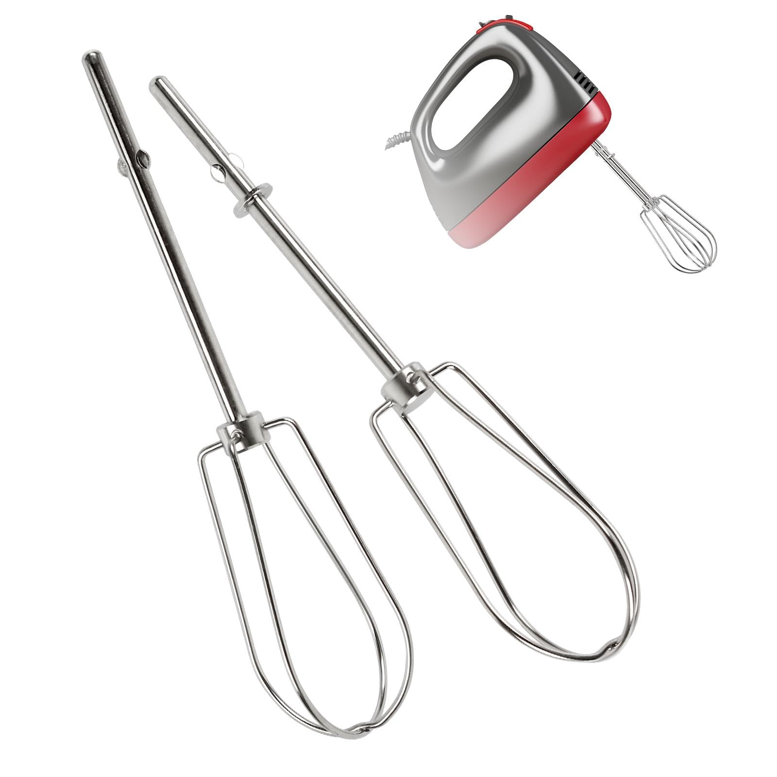KitchenAid Hand Mixer Beater Attachments - Replacement Stainless Steel Mixer Blades for Baking, Whipping & Blending - Perfect for Cakes, Cookies & Desserts