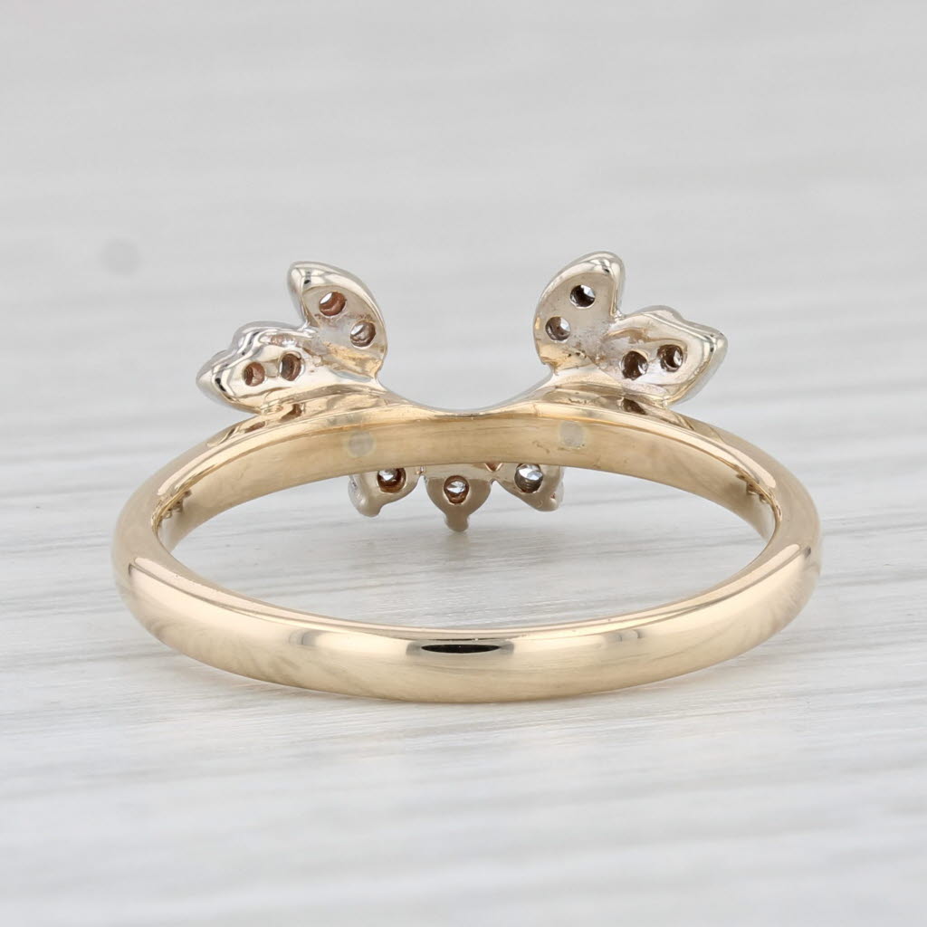 0.18ctw Diamond Enhancer Ring Jacket 14k Yellow Gold Size 6.25 - Wedding Band, Engagement Ring Wrap, Anniversary Jewelry Gift for Her - Perfect for Bridal Sets, Proposals & Special Occasions