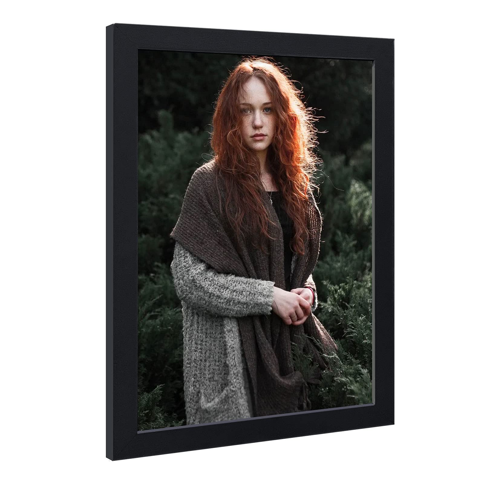 VCK 20x30 Black Textured Wood Poster Frame with Shatterproof Plexiglass - Wall Art Display for Home, Office & Gallery Decor | Perfect for Photos, Prints & Canvas Art