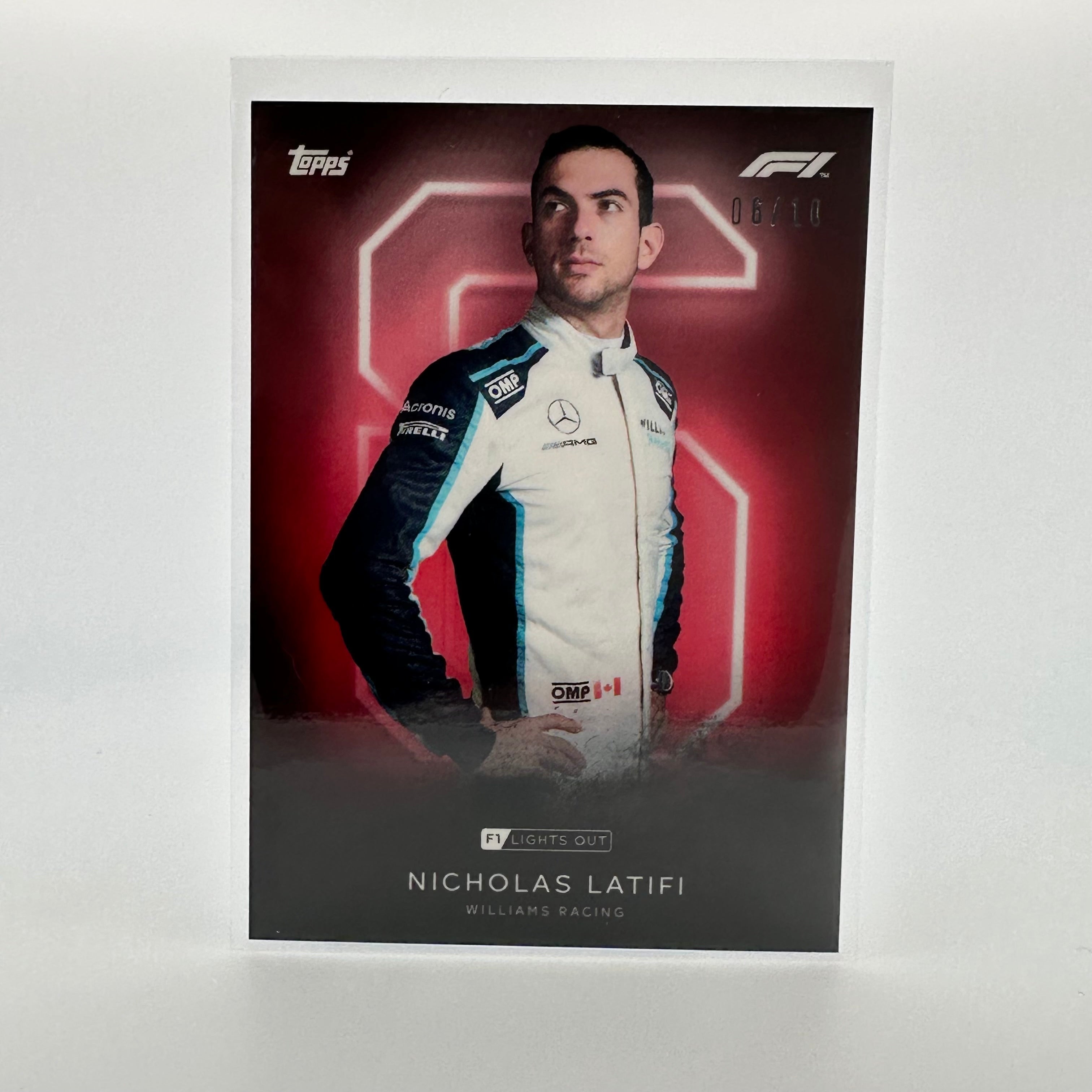Nicholas Latifi F1 Racing Drivers Red Parallel Card - Perfect for Collectors, Fans, and Sports Memorabilia Enthusiasts
