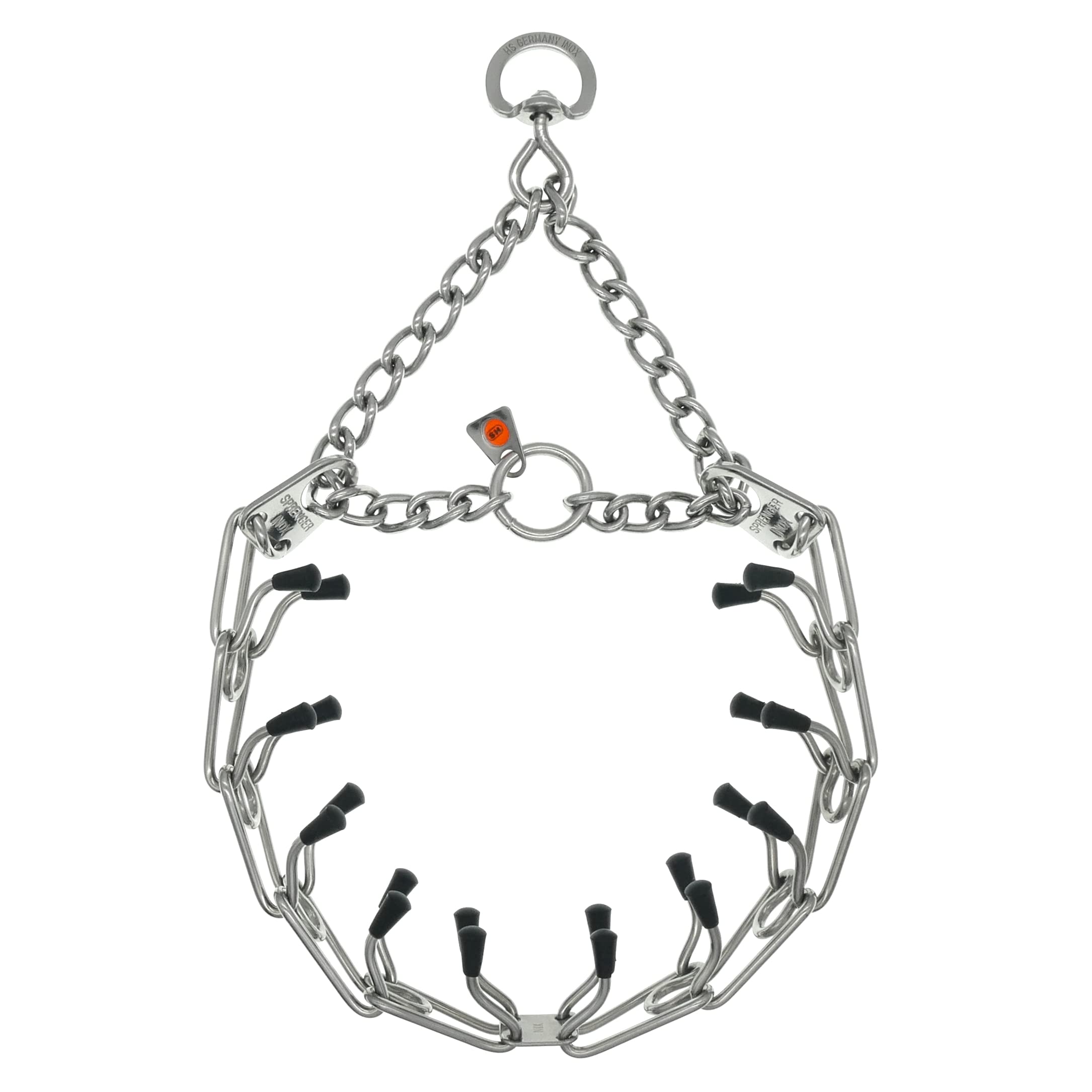 Premium Herm Sprenger Stainless Steel Dog Training Collar with Swivel D-Ring - 3 Extra Links & 30 Comfort Tips for Small, Medium & Large Dogs - Made in Germany (Medium-Large Size) - Perfect for Obedience Training, Daily Walks & Outdoor Adventures