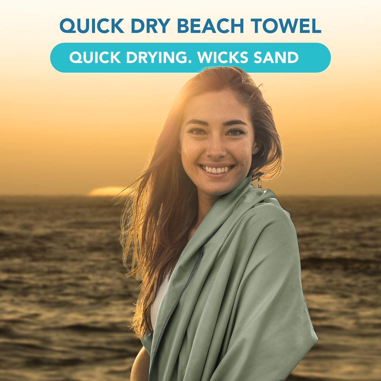 Youphoria Microfiber Travel Towel - Ultra Lightweight & Fast Drying Quick Dry Towel for Camping, Beach, Backpacking, Hiking, Gym & Yoga | Perfect for Outdoor Adventures & Travel Essentials