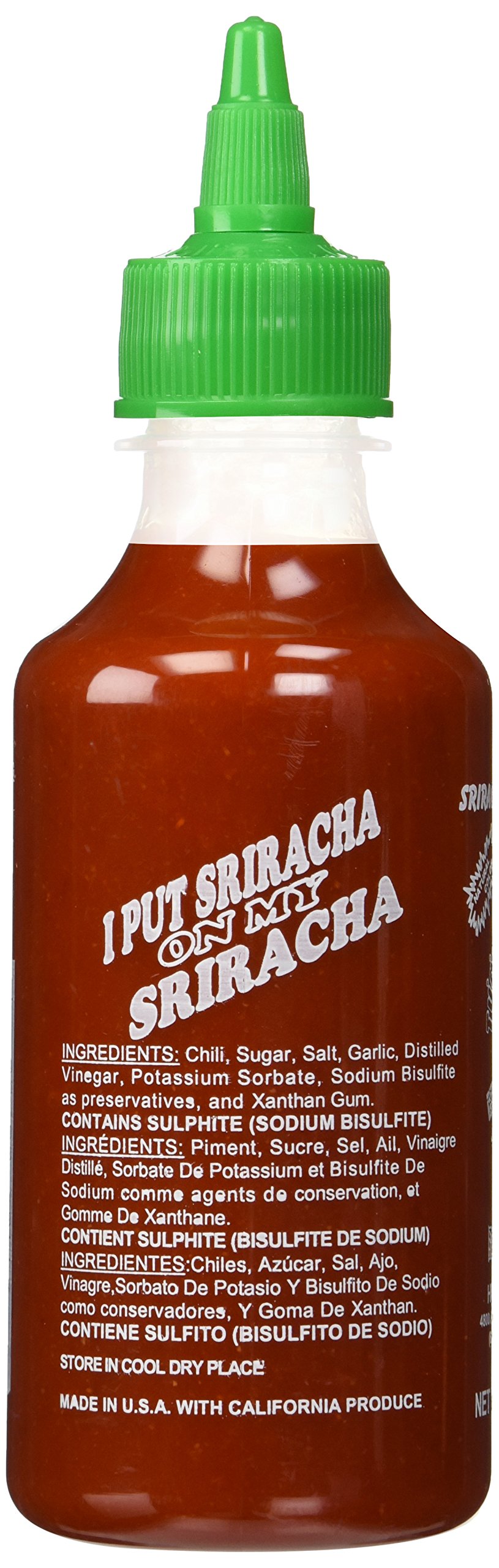 Huy Fong Sriracha Hot Chili Sauce - 9 Ounce Bottle (4 Pack) - Premium Spicy Chili Sauce for Cooking, Asian Cuisine, Pho, Ramen & Hot Pot - Perfect for Restaurants & Home Kitchens