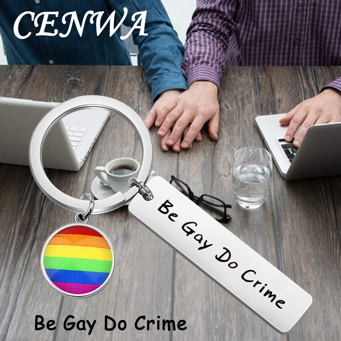 LGBTQ Pride Rainbow Flag Keychain - Gay Pride Jewelry Gift for LGBTQ Community - Perfect for Pride Parades, Everyday Carry & LGBTQ Support