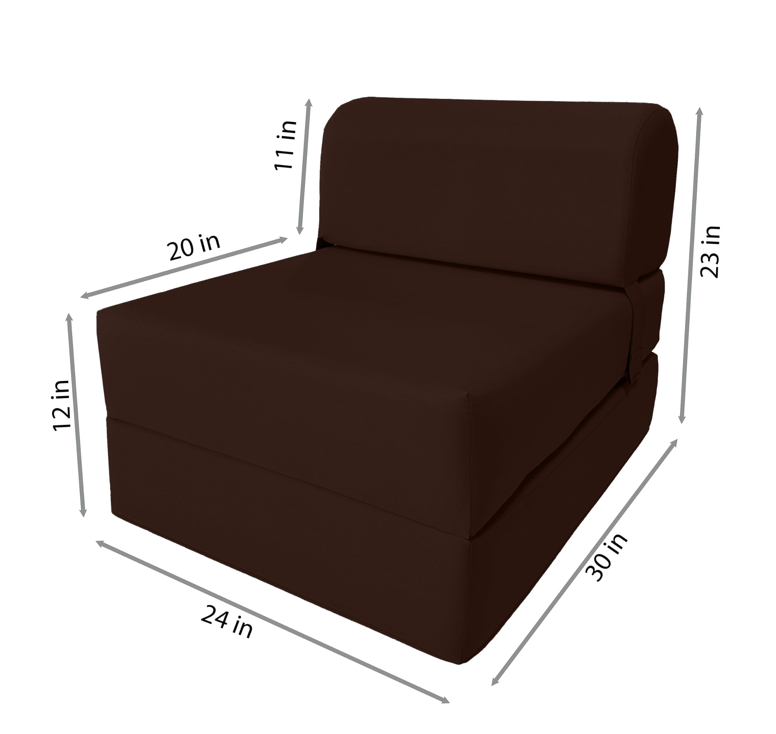 D&D Futon Sleeper Chair - Convertible Folding Bed & Sofa with High-Density Foam Mattress (70