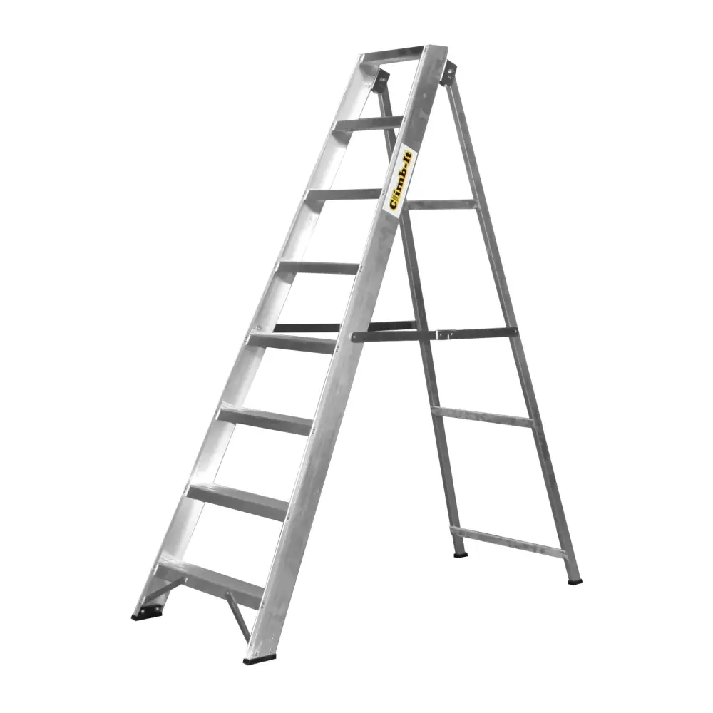 Climb It Aluminum Swingback Stepladder - Lightweight Folding Ladder for Home, Garage & Workshop Use