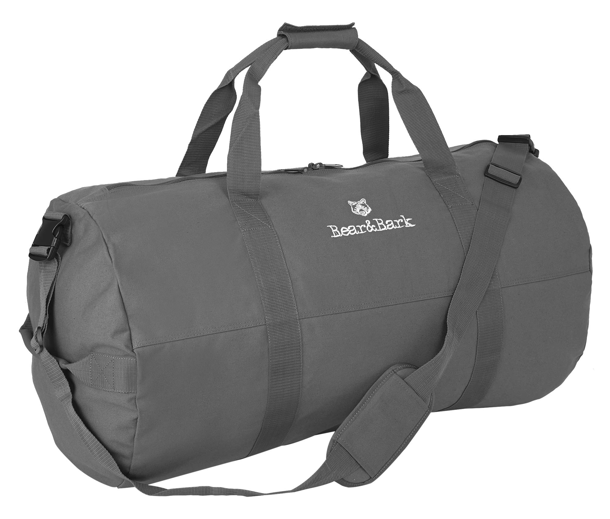 32x18 Inch Medium Grey Canvas Duffle Bag - 133.4L Military Style Cargo Duffel Tote for Men & Women - Gym, Hiking, Travel, College Dorm Storage - Perfect for Workouts, Outdoor Adventures & Student Life