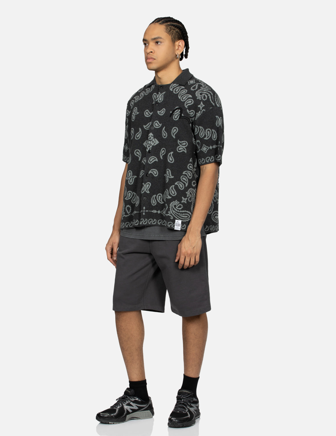 Stylish Allover Paisley Print Relaxed Fit Short Sleeve Knit Shirt for Men | Comfortable Casual Wear for Summer Outings & Beach Vacations