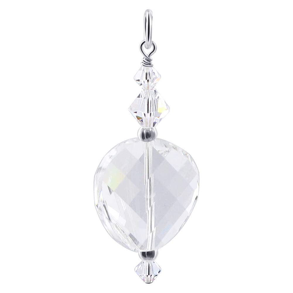 925 Silver Charm Pendant with Austrian Crystals - Elegant Jewelry for Gifts & Parties