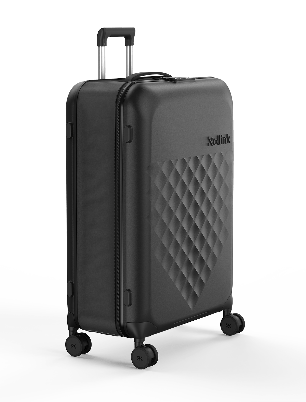 Rollink Flex 360° Large Checked 4 Wheel Collapsible Luggage - Spinner Suitcase for Travel, Business Trips & Vacations | Durable Expandable Rolling Luggage with Smooth Wheels