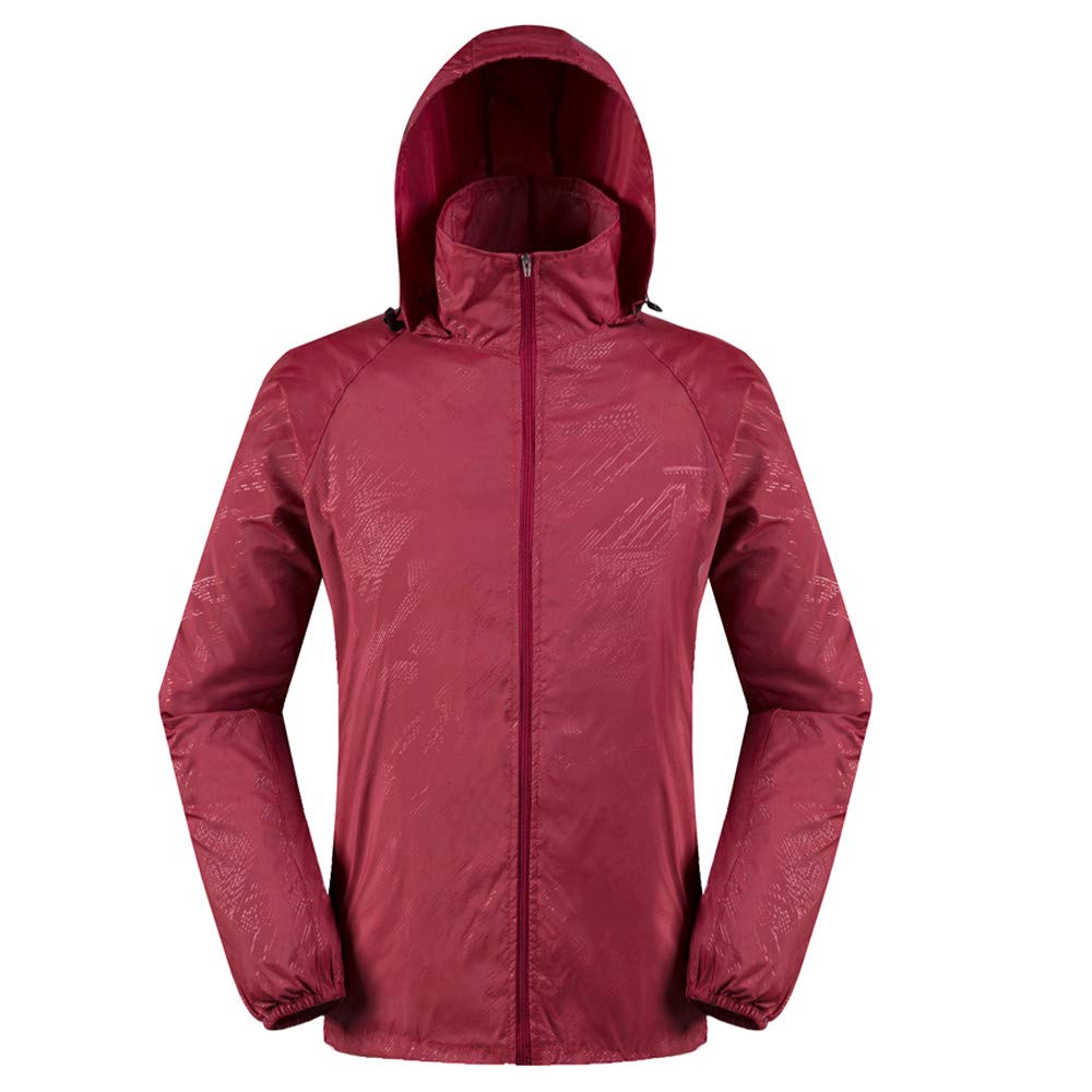 Realdo Women's & Men's Waterproof Jacket - Lightweight Windbreaker, Quick-Dry Running Coat with Storage Bag | Outdoor Hiking, Jogging, Travel & Rain Protection