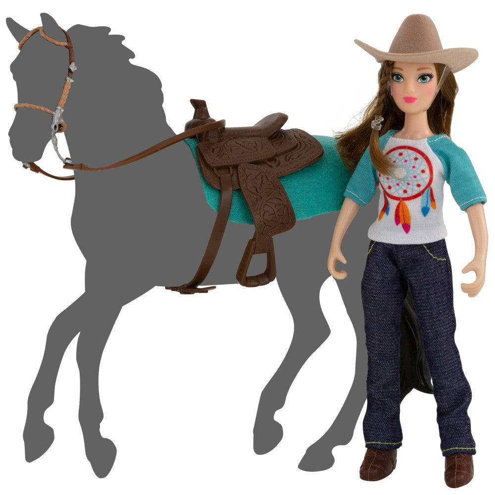 Breyer Freedom Series Natalie Cowgirl Doll 1:12 Scale Collectible Set - Perfect for Western Themed Displays, Dollhouse Decor & Horse Lover Gifts