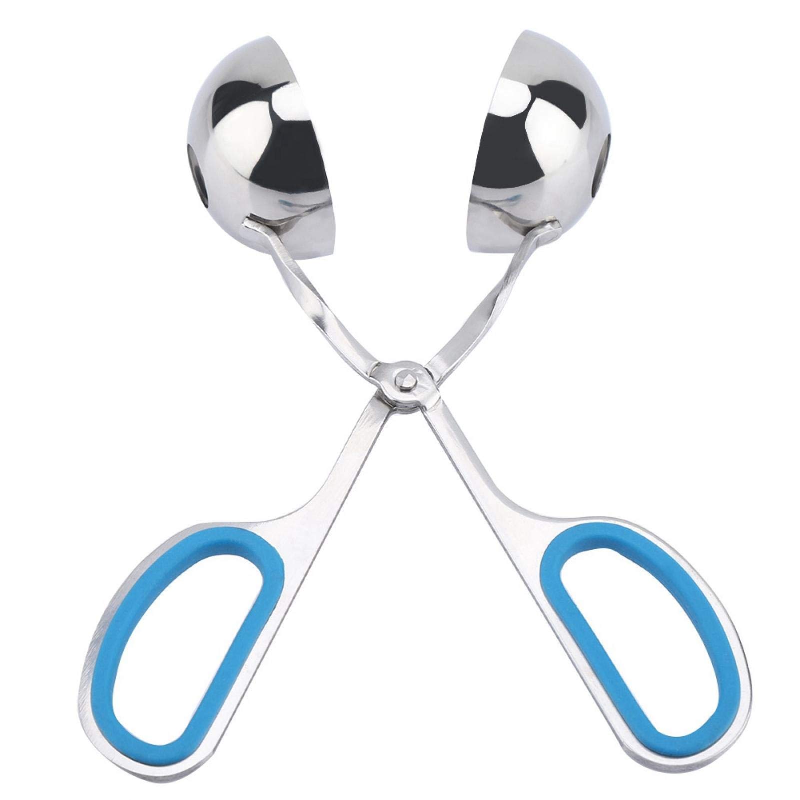 Zerodis Meatball Maker Mold - Rice Ball Clip & Spoon Tool for Perfect Meatballs, Cakes, Ice Cream & Fruit Balls (Blue) - Ideal for Home Cooking, Meal Prep & Party Food Presentation