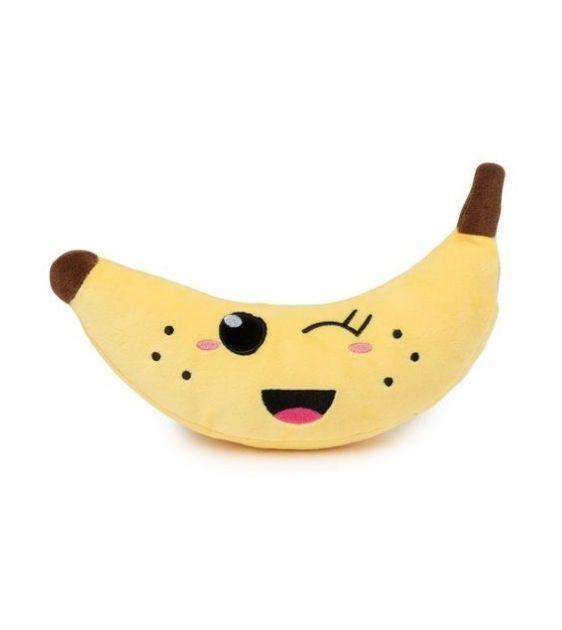 Fuzzy Winky Banana Dog Plush Toy - Soft & Cute Chew Toy for Small & Medium Dogs - Perfect for Playtime, Training, and Cuddling