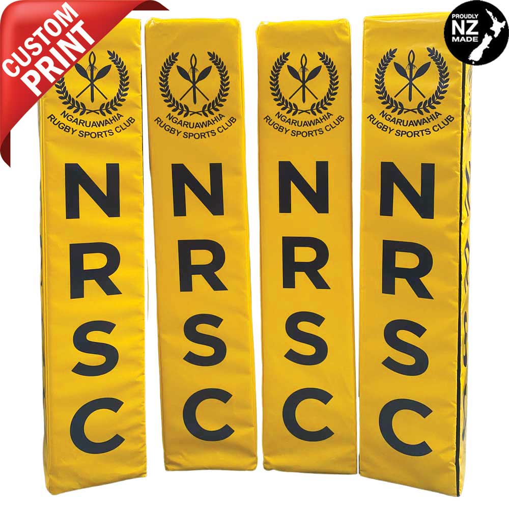 Custom Printed Rugby Goal Post Protector Pads - Durable Safety Padding for Rugby Posts - Perfect for Training, Matches & Field Protection