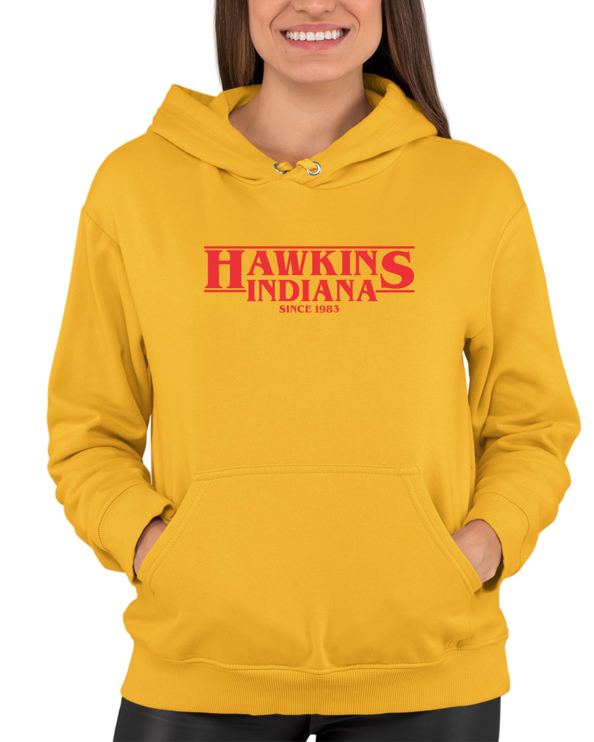 Go All Out Hawkins Indiana Sweatshirt Hoodie for Men & Women - Soft & Comfortable Pullover for Casual Wear, Fan Gifts & TV Show Merchandise