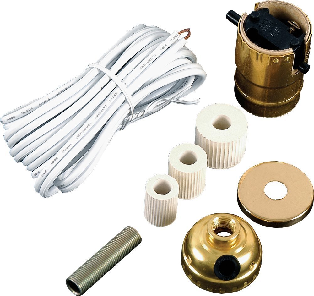 10 Pack DIY Lamp Making Kit - No Drill Bottle Lamp Conversion for Wine, Oil & Liquor Bottles - Side Exit Socket Cap - Perfect for Home Decor, Bar Lighting & Craft Projects