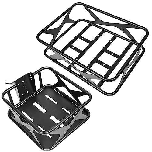Fucare Electric Bike 2-Piece Basket Set - Front & Rear Cargo Rack for Gemini/Libra/Scorpio/Taurus E-Bikes | Perfect for Groceries, Commuting & Outdoor Adventures