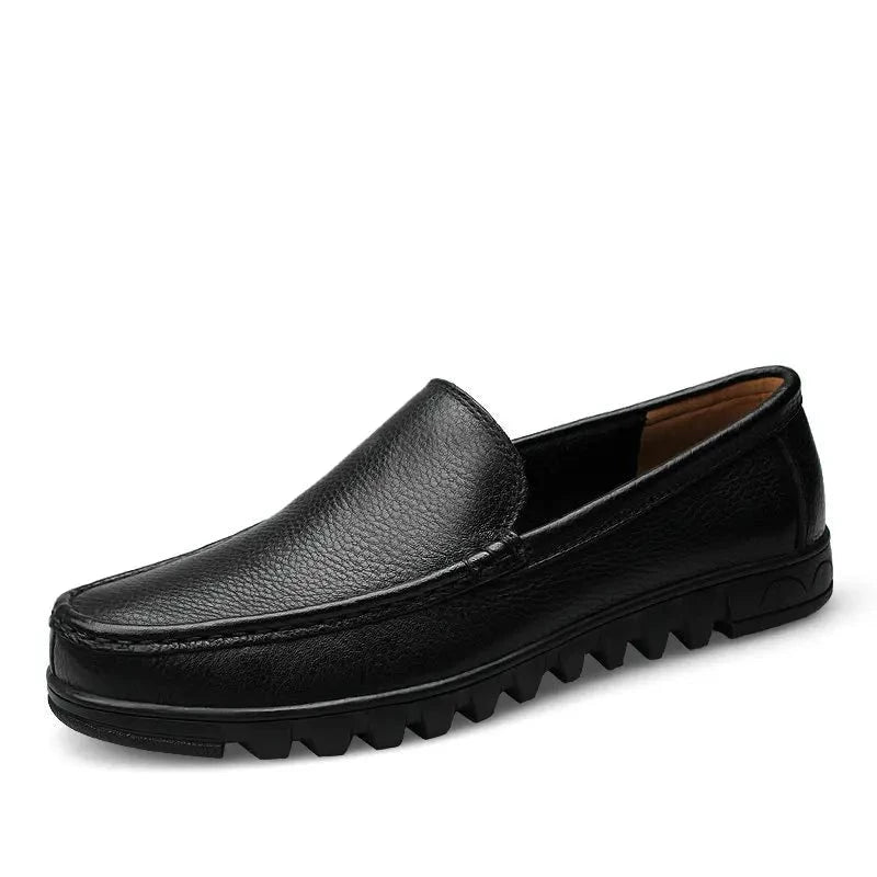 Big Size 37-48 Men's Genuine Leather Flat Shoes - Classic Hand-Sewn Black & Brown Casual Flats for Men | Zapatos Hombres | Perfect for Office, Travel & Everyday Wear