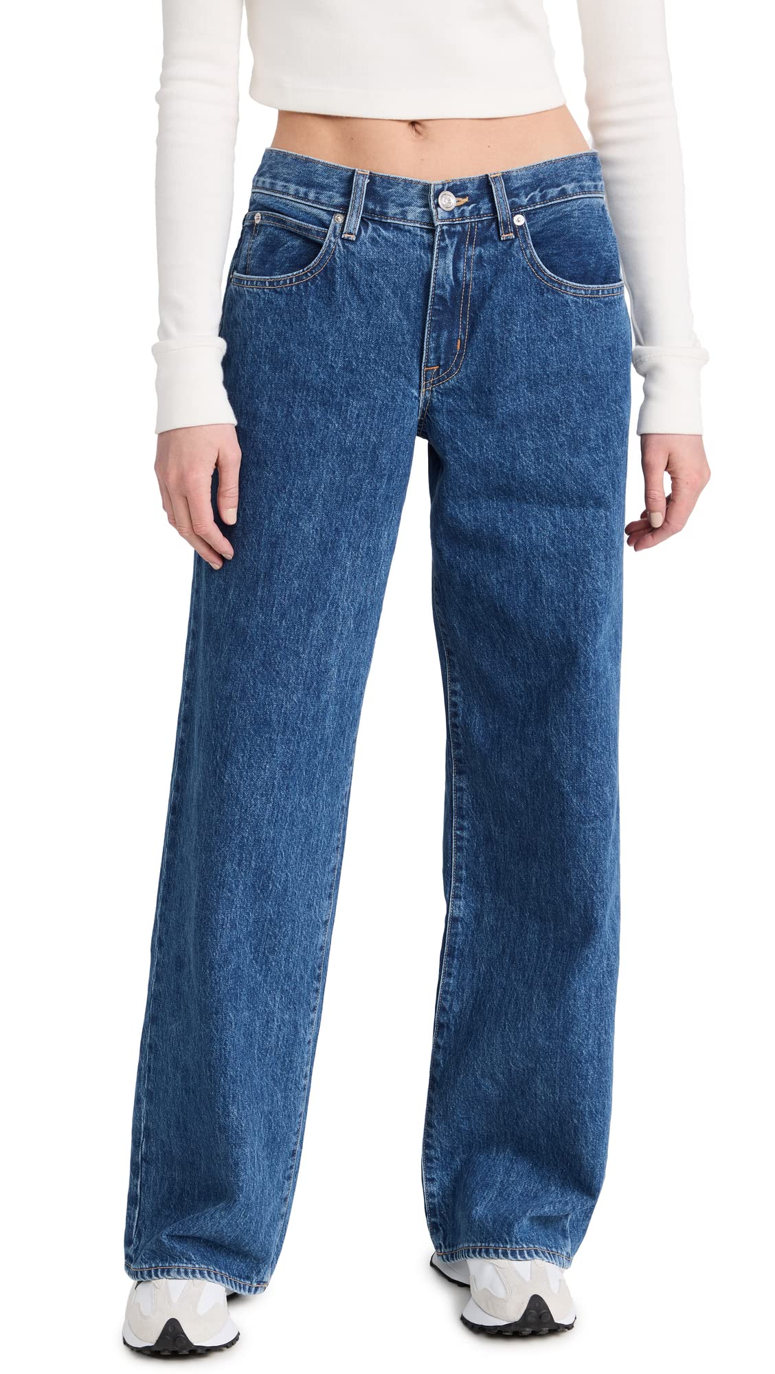 Women's Mica High Waisted Wide Leg Jeans - Comfortable Stretch Denim Pants for Casual Wear & Everyday Outfits