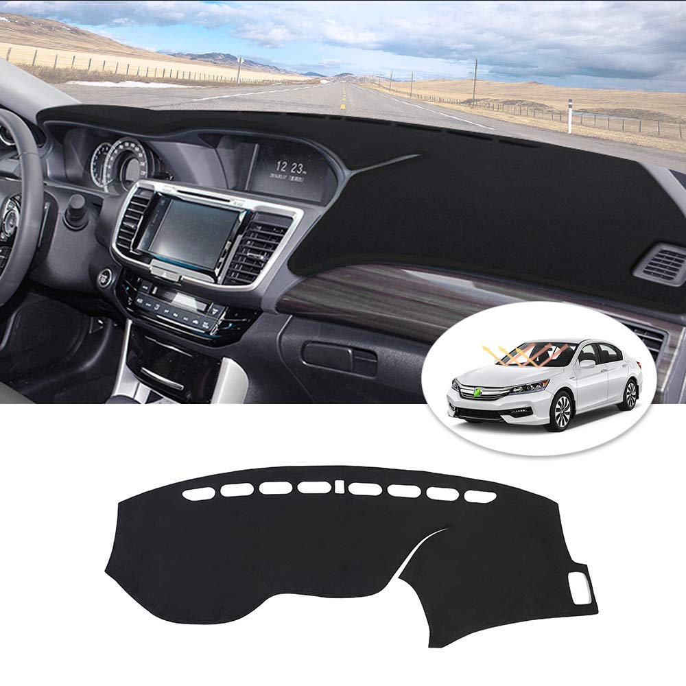 Cartist Dashboard Cover Mat for 2013-2017 Honda Accord - Flannel Dash Mat Sunshade Protector for UV Rays & Glare Reduction - Perfect for Summer Driving & Interior Protection