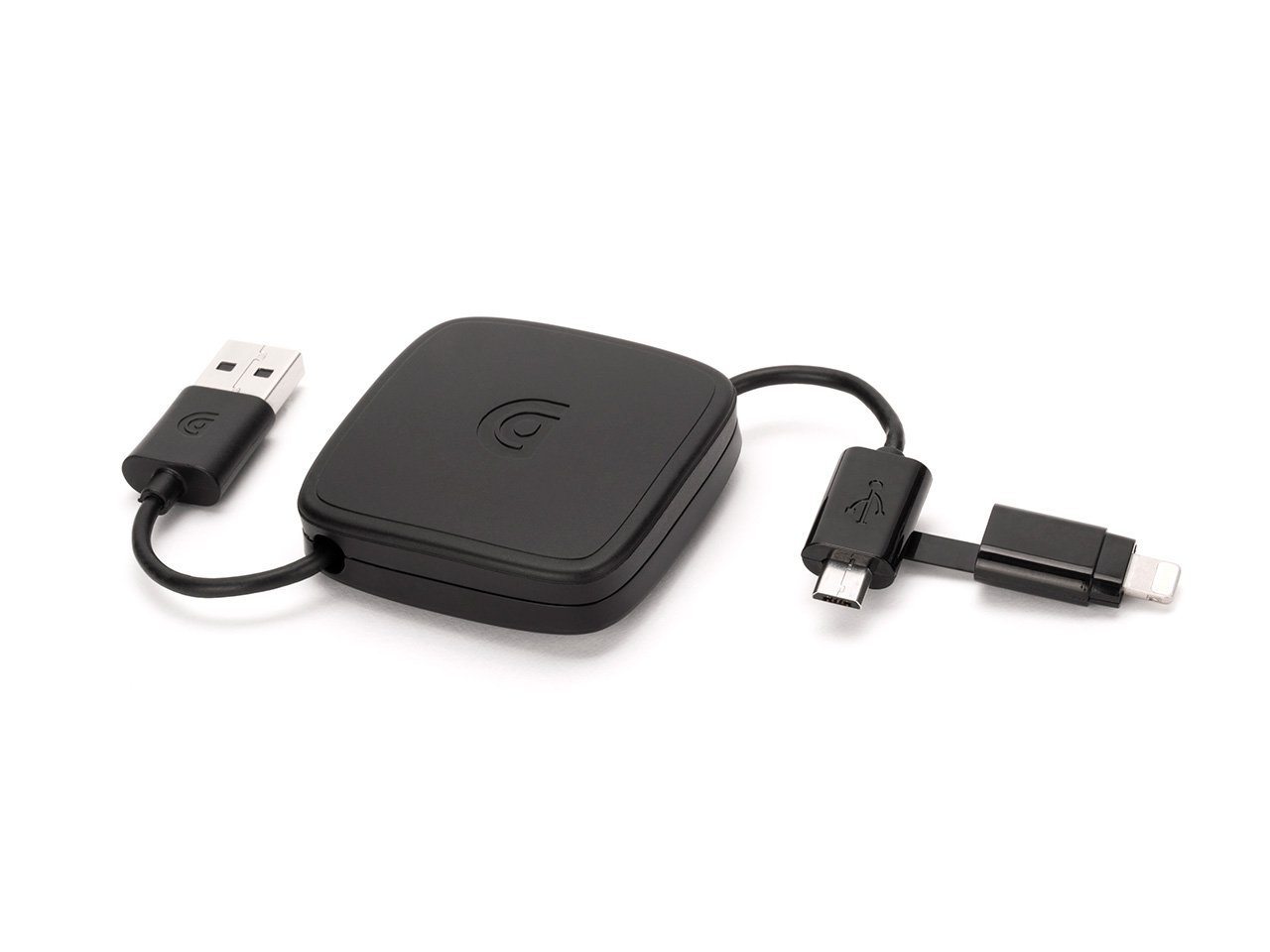 Griffin Retractable Lightning & Micro-USB Charging Cable - Fast Sync & Charge Cord for iPhone, Android, Tablets - Home, Office, Travel Use