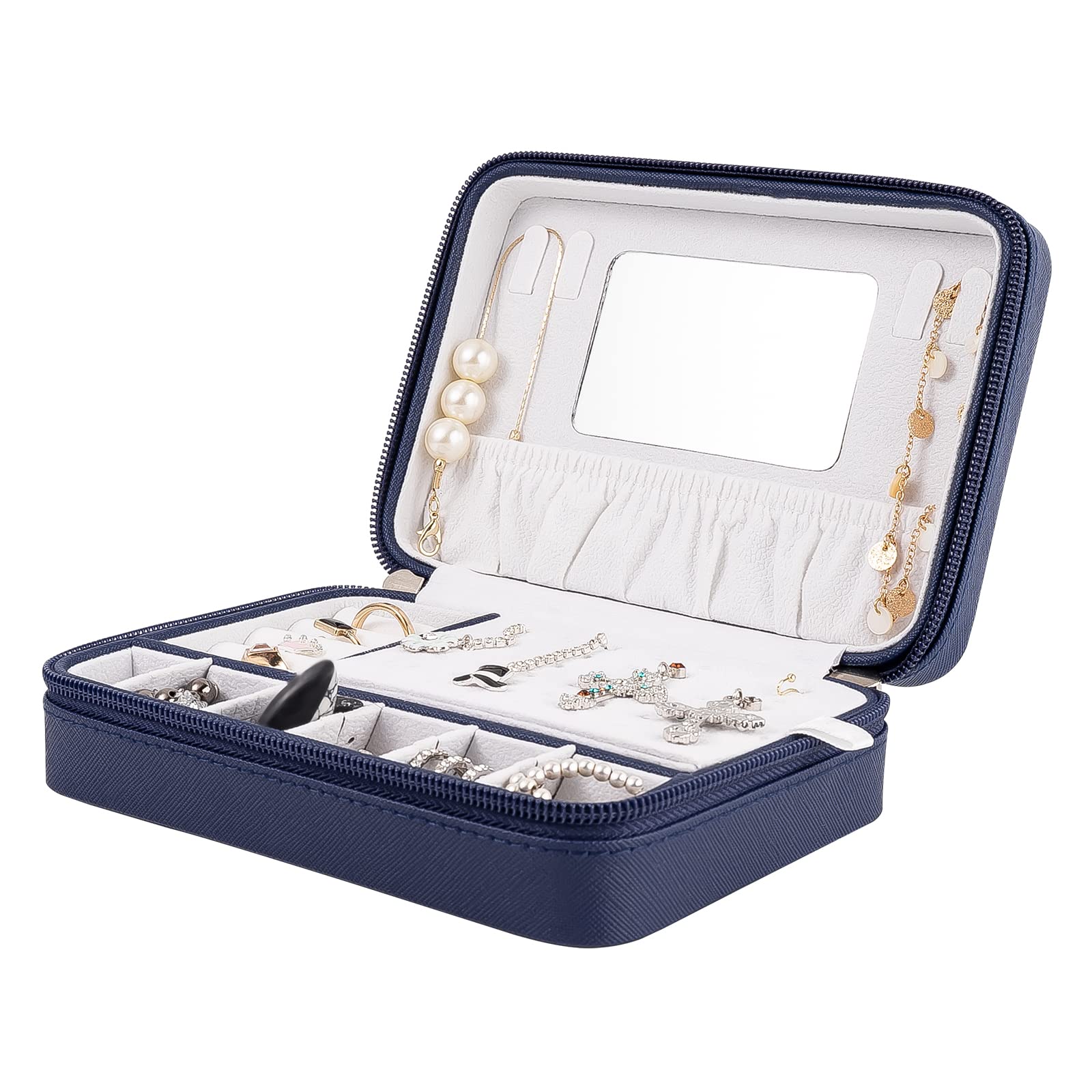 Elegant Vintage PU Leather Jewelry Organizer Box for Women - Necklace, Ring & Jewelry Storage Case - Perfect Christmas, Birthday Gift for Her - Great for Travel, Home Decor & Jewelry Display