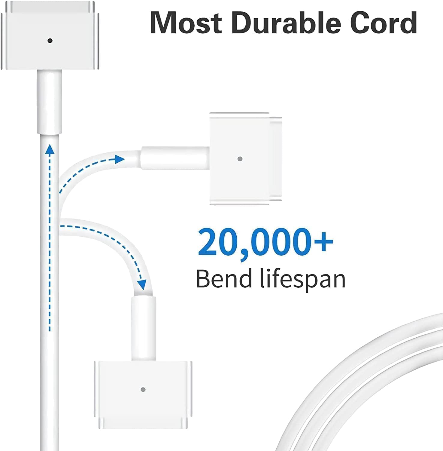 Ywcking 60W T-Tip MacBook Pro Charger - Compatible with MacBook Pro & Air 2012-2015 (11/13 Inch Models A1425 A1435 A1502 A1465 A1424) - Fast Charging Power Adapter for Home Office Travel & Study