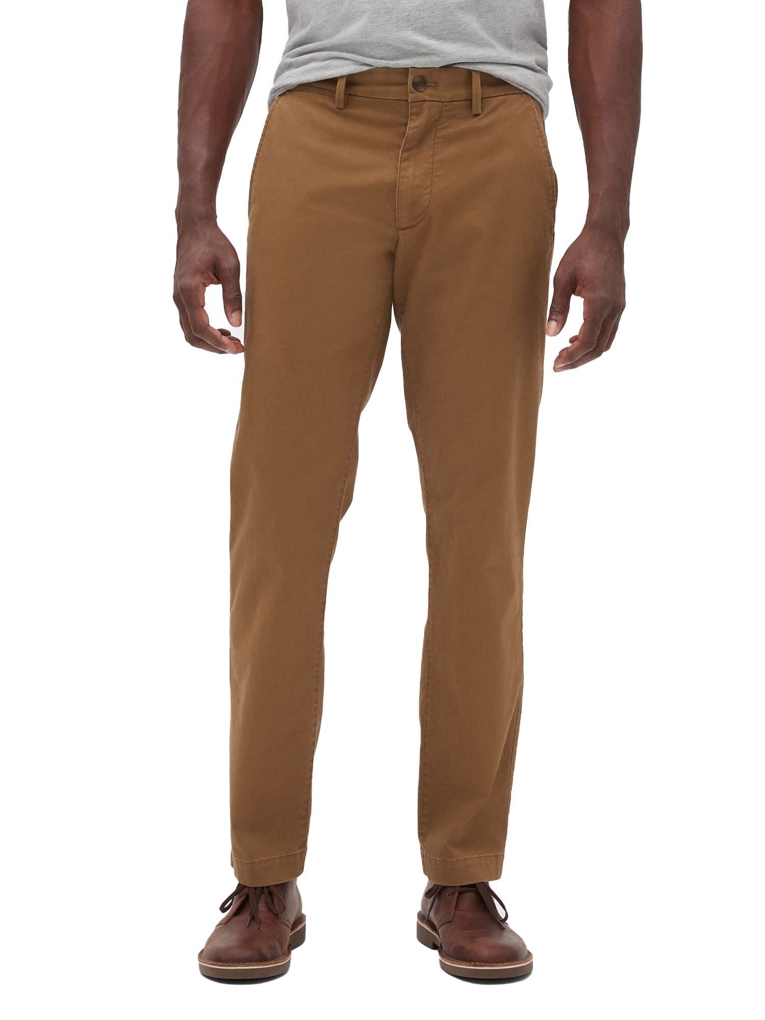 GAP Men's Essential Straight Fit Khaki Chino Pants - Classic Comfort for Work, Casual & Travel | Durable Cotton Stretch for Everyday Wear