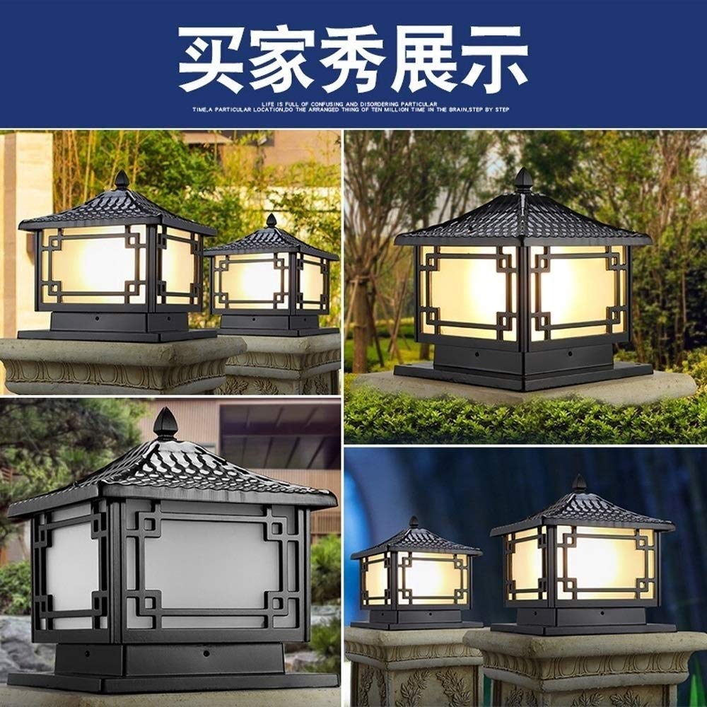 GUOCC European Style Garden Balcony Lawn Street Light - Luxury Outdoor Landscape Lighting with E27 Socket, Aluminum & Glass, IP55 Waterproof - Perfect for Villa Entrances, Parks, and Square Decorations