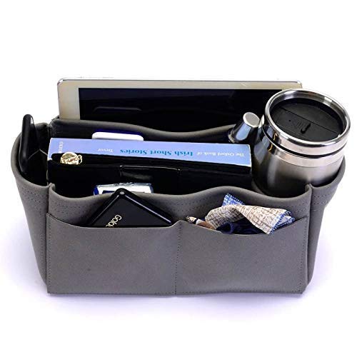 Genuine Suede Leather Handbag Organizer Insert - Compatible with Small Zipped Bayswater Tote & Designer Bags | Perfect for Work, Travel & Everyday Use