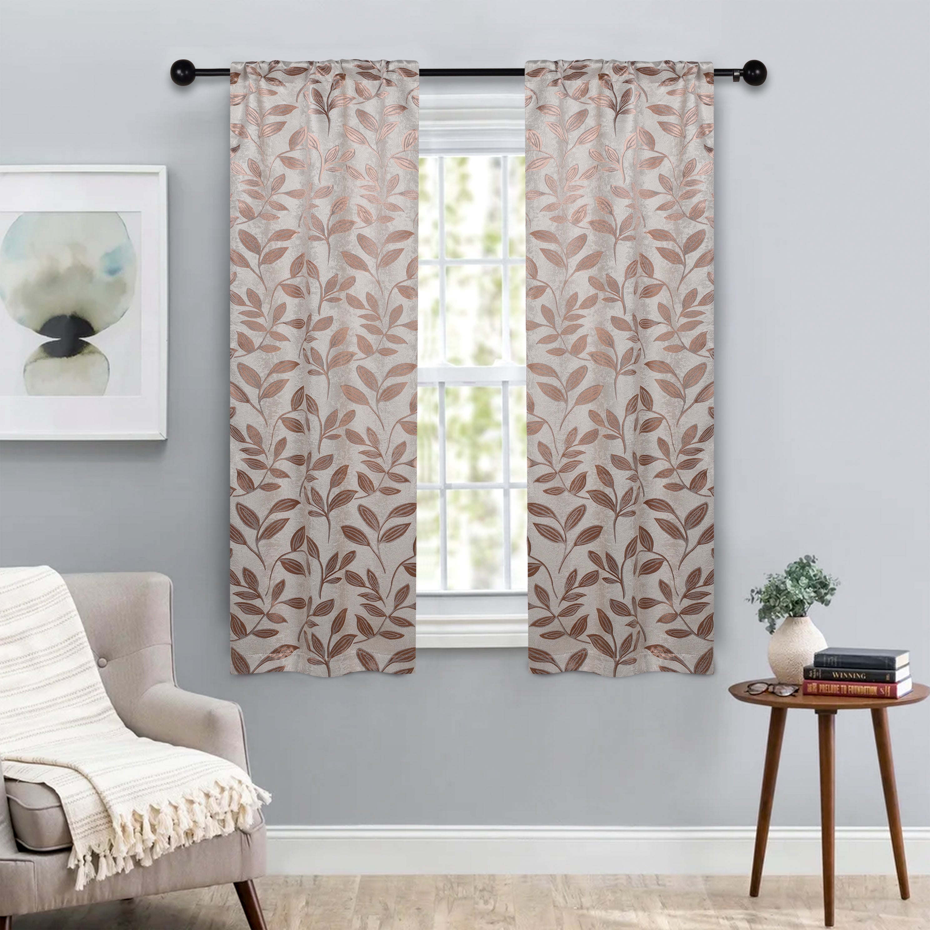 Blackout Curtains with Rod Pocket - Set of 2 Panels for Room Darkening & Privacy - Perfect for Bedrooms, Living Rooms & Home Theater