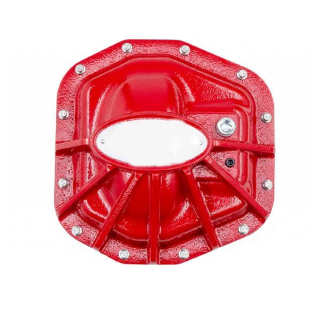 Rancho Suspensions Heavy Duty Differential Cover for Jeep Wrangler JL 2018-2023 | Rear Axle | Red Powder Coated Protection | Fits Rubicon & Other Models | Off-Road & 4x4 Adventure Accessory