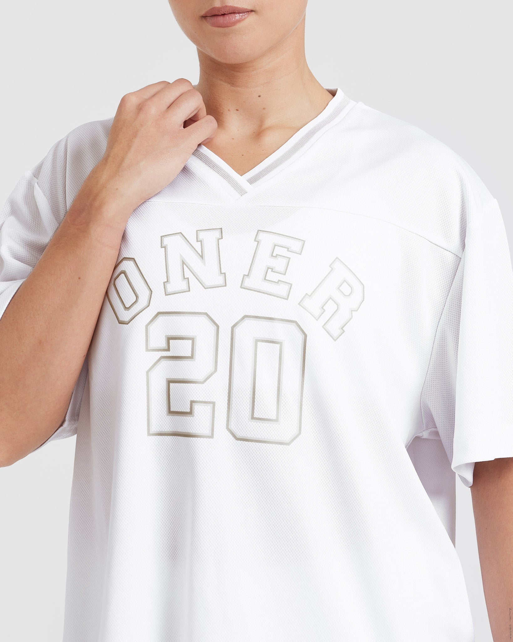 Varsity V-Neck Short Sleeve T-Shirt for Men - Soft Cotton Crew Neck Tee - Casual Summer Tops for Everyday Wear | White | Perfect for Gym, Workout, and Street Style Fashion